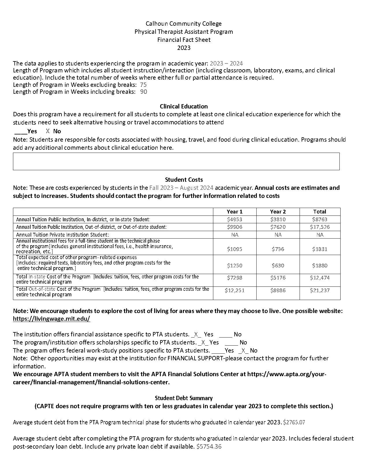 calhoun community college tuition payment plan